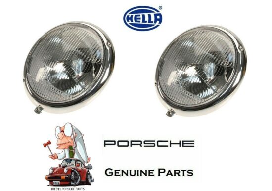 For-VW-Porsche-356A-356C-Beetle-55-65-Pair-Set-of-2-Headlight-Assemblies-Hella-284203856242