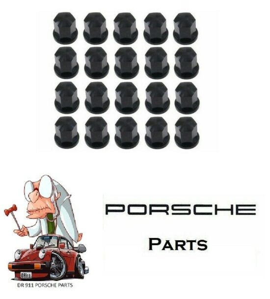 Porsche-99918200336-Alloy-Wheel-Black-Lug-Nut-Set-Qty-20-283509428699